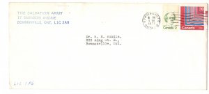 Postal Stationery Envelope, Canada, 10 Cent Plus Stamp, Used 1977, Ontario