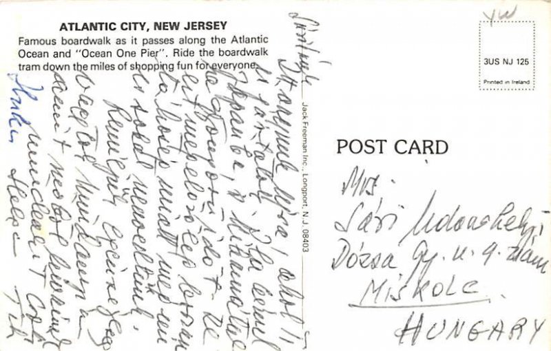 Famous Boardwalk Passes Along The Atlantic Ocean Atlantic City NJ 