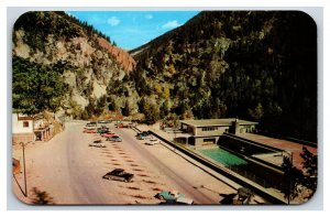 Radium Hot Springs And Aquacourt British Columbia Canada UNP Chrome Postcard S15