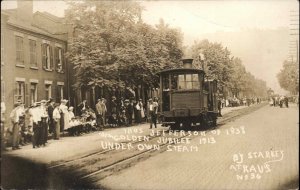 Wheeling West Virginia WV Steam Train Golden Jubilee Starkey c1913 Real Photo RP