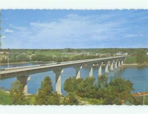 Unused Pre-1980 BRIDGE SCENE Belfast Maine ME HQ9176