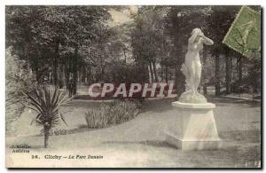 Old Postcard Clichy The Denain Park