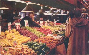 Postcard Washington Seattle Public Market Johnston Roberts Interior  23-908