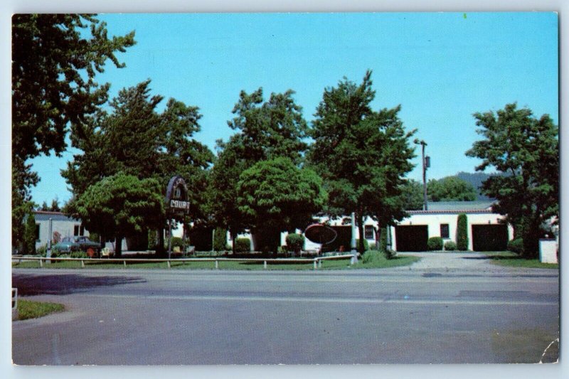 Coeur D'Alene Idaho Postcard Blackstone Motel Sherman Ave. c1960 Vintage Antique