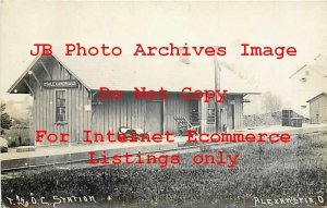 Depot, Ohio, Alexandria, RPPC, Toledo & Ohio Central Railroad, Train Station