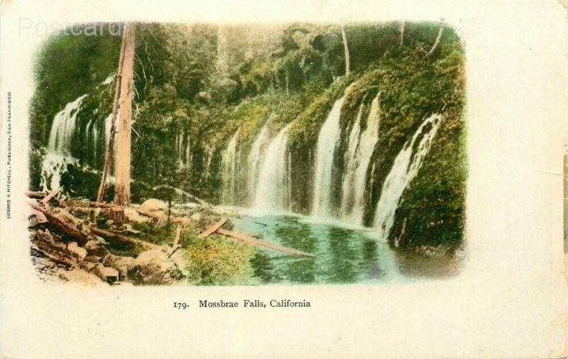 CA, Mossbrae Falls, California, Undivided Back, Edward H. Mitchell No. 179
