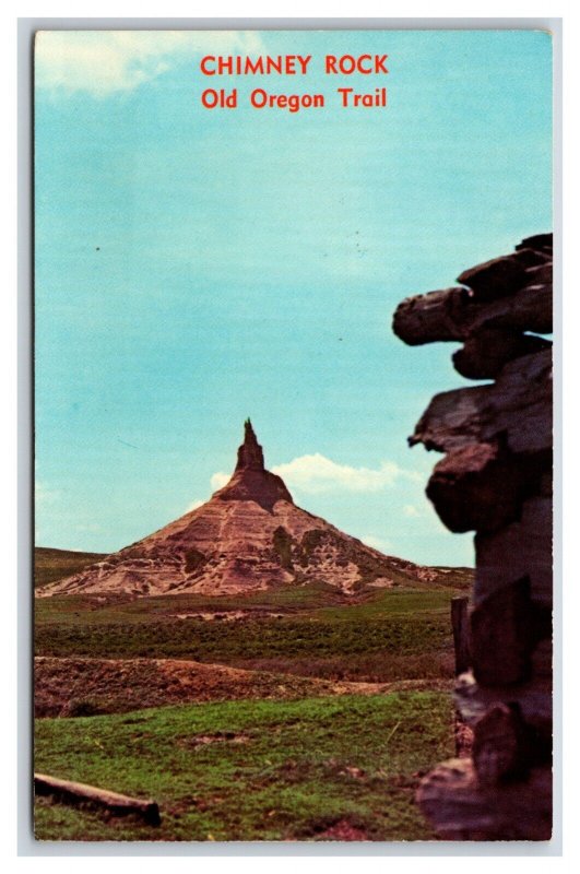 Chimney Rock Old Oregon Trail Scotts Bluff Nebraska NE UNP Chrome Postcard O17