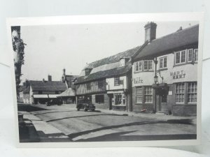 High Street Mildenhall Suffolk The White Hart Pub Inn Repro Postcard 1950s