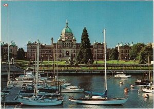 Inner Harbour, Parliament Building, Victoria BC, Chrome Postcard #4