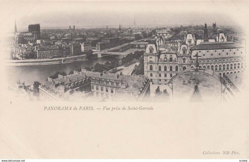 PARIS, France,1910-1920s, Vue prise de Saint-Gervais