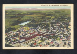 PARKERSBURG WEST VIRGINIA DOWNTOWN BIRDSEYE VIEW VINTAGE POSTCARD