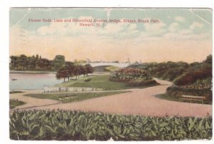 Bloomfield Avenue Bridge, Branch Brook Park, Newark NJ , Antique 1913 Postcard