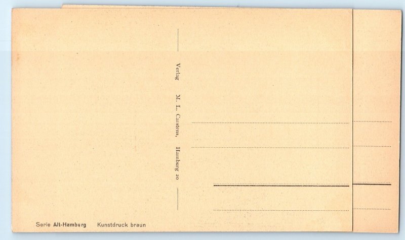 Germany Postcard View of Hof Steinstr Alt-Hamburg c1910 Antique Unposted