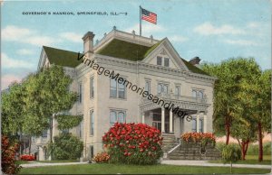 Governor's Mansion Springfield IL Postcard PC324