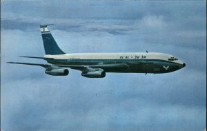 ELAL Israel Airlines Boeing 720B Commercial Jet Advertising Vintage Postcard