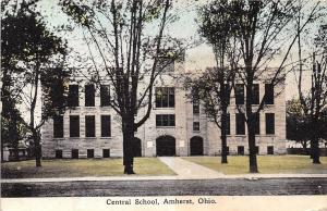 B4/ Amherst Ohio Postcard 1912 Central School Building