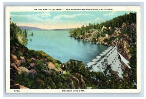 C. 1915 San Bernardino Mountains Big Bear Lake California Dam Postcard F52