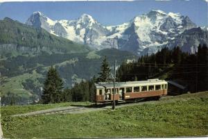 switzerland, Bergbahn Lauterbrunnen–Mürren, Train 1970s
