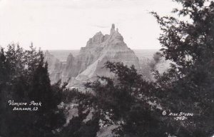 South Dakota Vampire Peak Badlands 1957 Real Photo RPPC