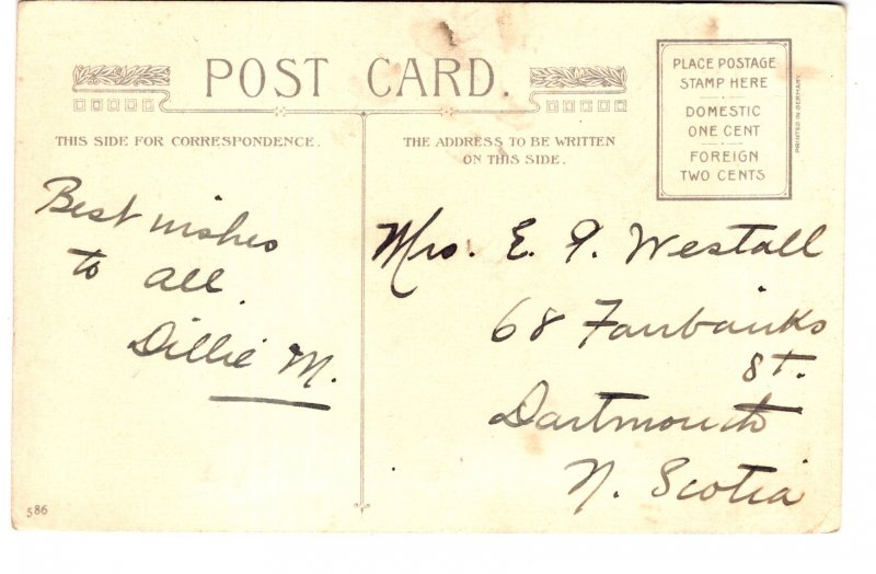 Applique Which Opens, Easter Postcard