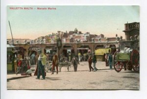 425910 MALTA VALLETTA Marcato Marine Vintage postcard