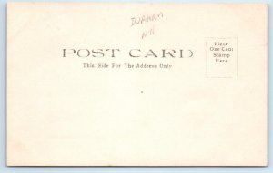 2 RPPC Postcards DURHAM, NH ~ Thompson Hall NEW HAMPSHIRE COLLEGE Nesmith Hall