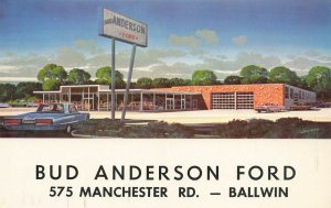 Ballwin MO Bud Anderson Ford Dealership Postcard