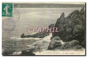Old Postcard The Pointe du Raz Monk Layer