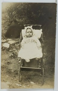 Mason Kentucky Evelyn Lyons c1909 Adorable Baby in Carriage Postcard N18