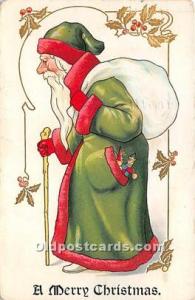 Santa Claus Christmas 1907 light crease near top right edge, corner wear