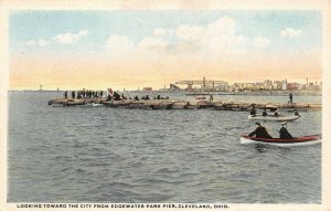 LPS53 Cleveland Ohio OH Postcard Edgewater Park Pier View
