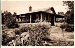 RPPC House Made of Newspaper, Paper House Pigeon Cove Rockport MA Postcard K41