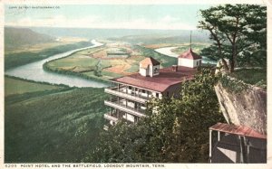 Vintage Postcard 1912 Point Hotel and the Battlefield Lookout Mountain Tennessee