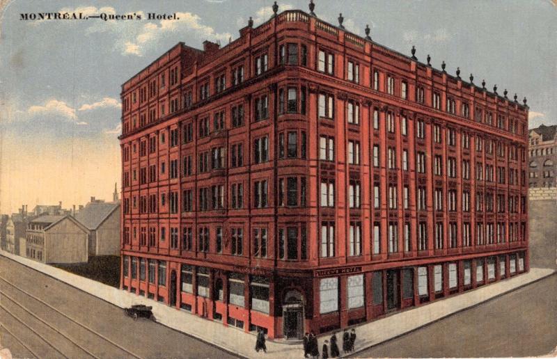 MONTREAL CANADA QUEENS HOTEL POSTCARD 1916