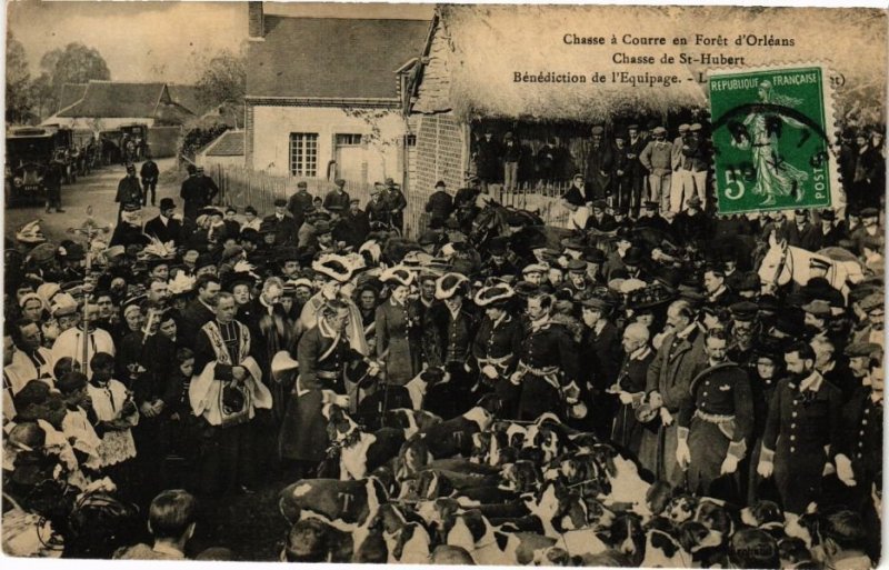 CPA Chasse a Courre en Foret d'ORLÉANS - Benediction de l'Equipage (213121)