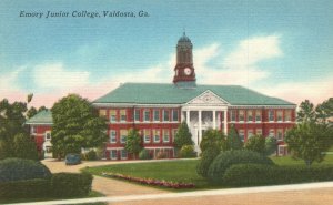 Valdosta GA-Georgia, View of Emory Junior College Vintage Postcard c1930