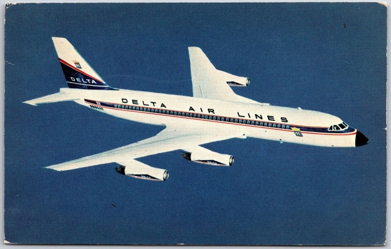 Delta's Modern Jet Fleet Convair 880 Jetliner Cruiser? Airplane Postcard