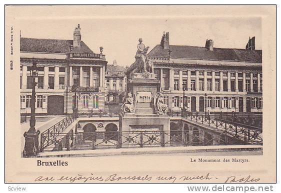 Le Monument Des Martyrs, Bruxelles, Belgium, PU-1920