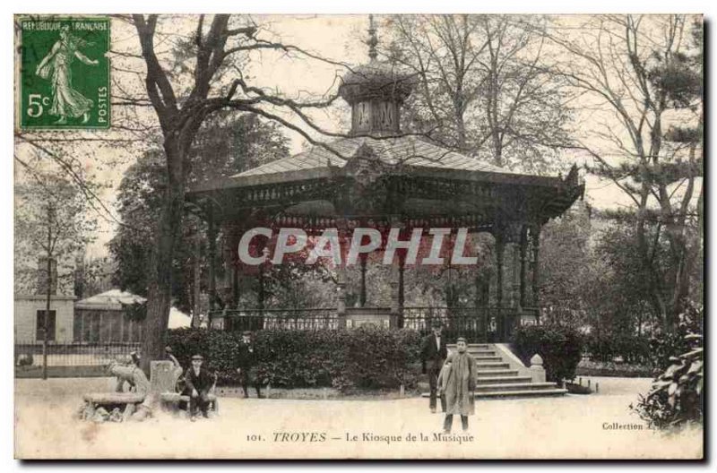 Troyes Old Postcard kiosk music