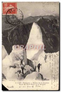 Old Postcard Chamonix Seracs of Junction Route du Mont Blanc and Brevent moun...