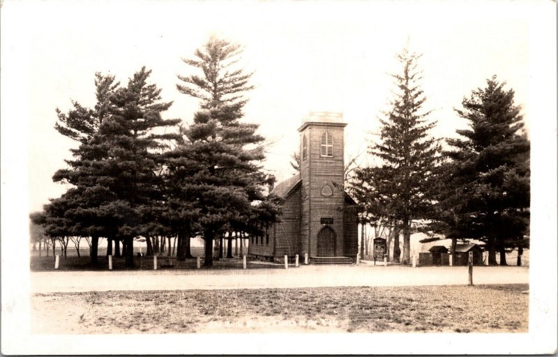 Real Photo Postcard Little Brown Church in the Vale in Nashua, Iowa~3355