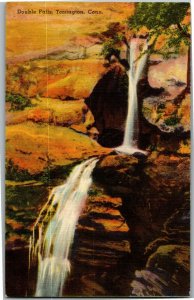 Double Falls, Torrington CT c1944 Vintage Linen Postcard G26