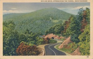 Skyline Drive Highway VA, Virginia - Approaching Tunnel near Panorama - Linen