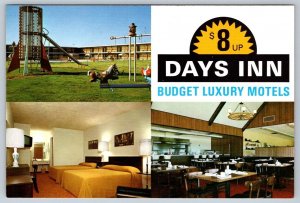 Days Inn Budget Luxury Motel, Valdosta, Georgia GA, Chrome Multiview Postcard