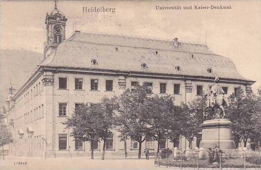 Germany Heidelberg Universitaet und Kaiser Denkmal