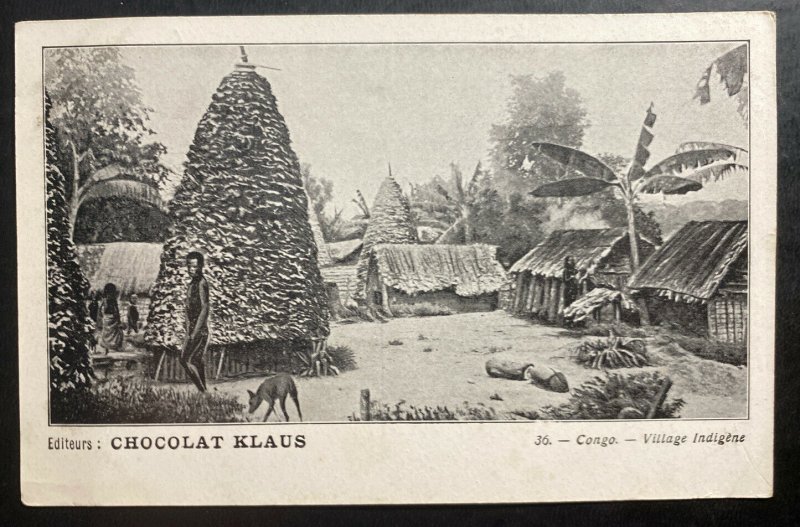 Mint French Congo Picture Postcard Indian Native Village