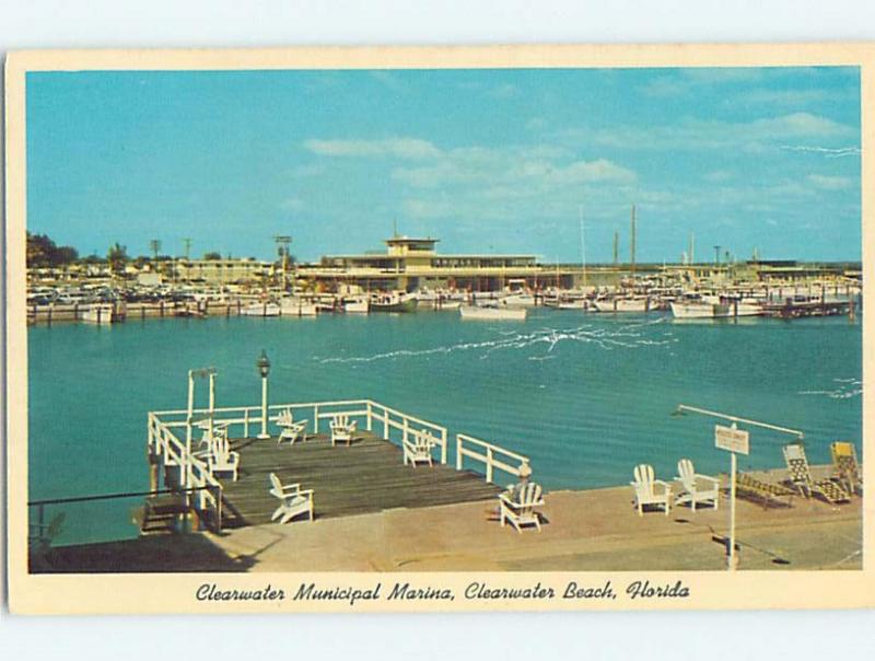 Pre-1980 HARBOR SCENE Clearwater Beach Florida FL hp7176