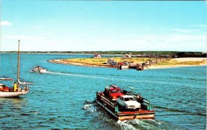 Edgartown, MA Massachusetts  CHAPPAQUIDDICK FERRY BOAT & DOCK  ca1960's Postcard