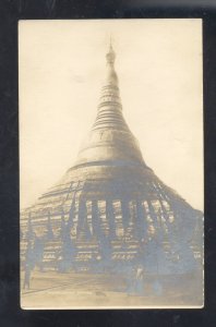 RPPC RANGOON MIRAMAR SHWEDAGON PAGODA VINTAGE REAL PHOTO POSTCARD