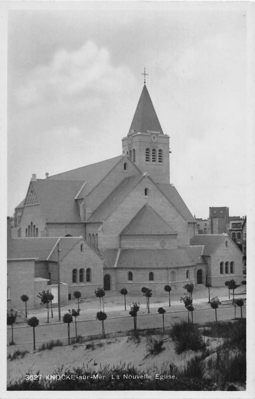 BG34474 knocke sur mer la nouvelle eglise belgium real photo